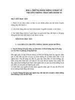 BÀI 1: NHỮNG KHÁI NIỆM CƠ BẢN VỀ TRUYỀN THÔNG THAY ĐỔI HÀNH VI