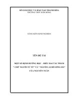 Một số định hướng đọc  hiểu hai tác phẩm chữ người tử tù và  người lái đò sông đà 