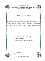 Tổ chức nghiên cứu bài học ở khâu giới thiệu bài mới trong một số tác phẩm thuộc chương trình ngữ văn lóp 12, nhằm tạo hứng thú cho học sinh 