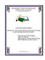 Rèn luyện kĩ năng viết bài văn nghị luận cho học sinh lớp 10 THPT 