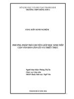 Phương pháp trò chuyện giúp học sinh tiếp cận văn bản gần gủi và thiết thực  