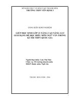 Giúp học sinh lớp 12 nâng cao năng lực giải dạng đề đọc hiểu môn ngữ văn trong kì thi THPT quốc gia 