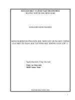 Kinh nghiệm hướng dẫn học sinh xây dựng quy trình giải một số dạng bài tập hình học không gian lớp 11 