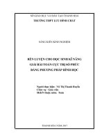 Rèn luyện cho học sinh kĩ năng giải bài toán cực trị số phức bằng phương pháp hình học 