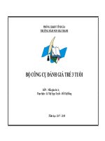 BỘ CÔNG CỤ ĐÁNH GIÁ THEO CHỦ ĐỀ 3 - 4 TUỔI NĂM 2017 - 2018