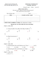 Đề cuối kỳ II lớp 4 TT22