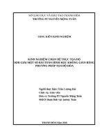 Kinh nghiệm chọn hệ trục tọa độ khi giải quyết một số bài toán hình học không gian bằng phương pháp tọa độ hóa 