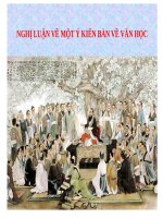 Tuần 7. Nghị luận về một ý kiến bàn về văn học