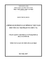 Chính sách pháp luật hình sự việt nam đối với các tội phạm về chức vụ tt 