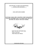 Giúp HS lớp 11 trường THPT hàm rồng giải bài tập hợp chất của kim loại với lưu huỳnh tác dụng với axit nitric 