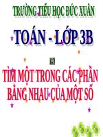 Tìm một trong các phần bằng nhau của một số