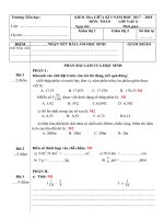 Đề KT GK1 Lớp 5 (có ma trận + đáp án)