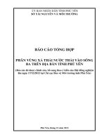 Phân vùng xả thải sông Ba - tỉnh Phú Yên