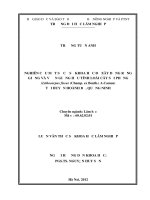 Nghiên cứu một số cơ sở khoa học để xây dựng rừng giống và vườn giống hữu tính loài cây sồi phảng (lithocarpus fissus (champ ex benth ) a camus) tại huyện hoành bồ, quảng ninh 