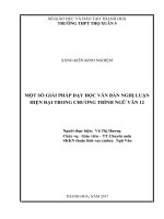 Một số giải pháp dạy học văn bản nghị luận hiện đại trong chương trình ngữ văn 12 