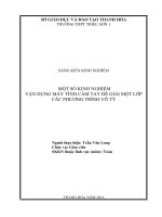 Một số kinh nghiệm vận dụng MTCT giải một lớp các phương trình vô tỷ 