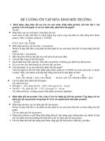 ĐỀ CƯƠNG ôn tập hóa SINH môi TRƯỜNG 