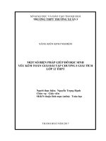 MỘT số BIỆN PHÁP GIÚP đỡ học SINH yếu kém TOÁN GIẢI bài tập CHƯƠNG i GIẢI TÍCH lớp 12 THPT 