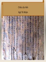 Tuần 7. Chiếu cầu hiền (Cầu hiền chiếu)