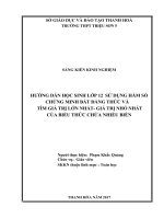 Hướng dẫn học sinh lớp 12 sử dụng hàm số chứng minh bất đẳng thức và tìm giá trị lớn nhất   giá trị nhỏ nhất của biểu thức chứa nhiều biến 