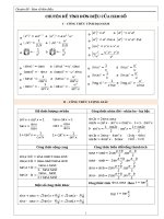 TÀI LIỆU DẠY THÊM   TÍNH ĐƠN ĐIỆU CỦA HÀM SỐ ĐẦY ĐỦ ĐÁP ÁN (WORD)