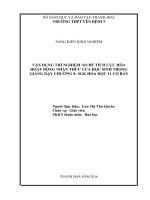 Vận dụng thí nghiệm ảo để tích cực hóa hoạt động nhận thức của học sinh trong giảng dạy chương 8  sgk hóa học 11 cơ bản 