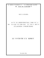 Một số giải pháp nâng cao lợi nhuận của người sản xuất sản phẩm nước cốt bần ở huyện cù lao dung   tỉnh sóc trăng 