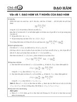 Vấn đề 1. ĐẠO HÀM VÀ Ý NGHĨA CỦA ĐẠO HÀM - File word