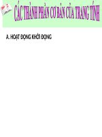 Bài 2. Các thành phần chính và dữ liệu trên trang tính