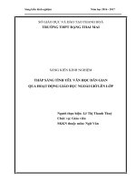 Thắp sáng tình yêu văn học dân gian qua hoạt dộng giáo dục ngoài giờ lên lớp 