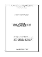 Thiết kế đồ dùng hỗ trợ dạy học bài phương trình đường thẳng trong mặt phẳng 