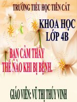 Bài 15. Bạn cảm thấy thế nào khi bị bệnh?