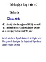 Tuần 7-8-9. Luyện tập phát triển câu chuyện