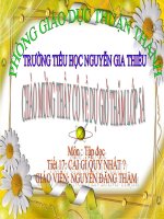 Tuần 9. Cái gì quý nhất?