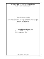 Giải bài toán tìm tọa độ điểm trong hệ tọa độ oxy 