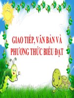 Bài 1. Giao tiếp, văn bản và phương thức biểu đạt