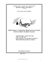 Phân dạng và phương pháp giải các dạng toán cơ bản về hoán vị gen 