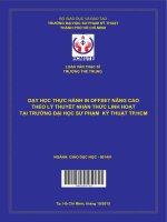 DẠY học THỰC HÀNH IN OFFSET NÂNG CAO THEO lý THUYẾT NHẬN THỨC LINH HOẠT tại TRƯỜNG đại học sư PHẠM kỹ THUẬT TP  HCM  