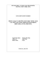 Phân loại và hướng dẫn giải các bài tập tổng hợp hai dao động điều hòa cùng phương 