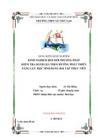 Kinh nghiệm đổi mới phương pháp kiểm tra đánh giá theo hướng phát triển năng lực học sinh bằng bài tập thực tiễn 