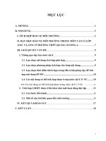 Tích hợp giáo dục bảo vệ môi trường trong môn vật lí 11NC và 12 NC ở trường THPT quảng xương 4 nhằm giáo dục học sinh kiến thức về bảo vệ môi trường sống 