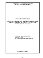 Xây dựng môi trường học đường không khói thuốc lá thông qua giảng dạy tích hợp trong bộ môn sinh học 
