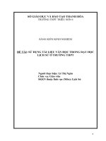 Sử dụng tài liệu văn học trong dạy học lịch sử ở trường THPT 