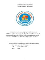 tiểu luận Khoa học quản lý nâng cao