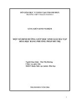 Một số định hướng giúp học sinh giải bài tập hóa học bằng phương pháp đồ thị 