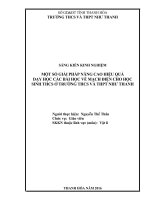 Một số giải pháp nâng cao hiệu quả dạy học các bài học về mạch điện cho học sinh THCS ở trường THCSTHPT như thanh 