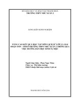 Nâng cao kết quả học tập môn lịch sử lớp 12, giai đoạn 1919   1930 ở trường THPT như xuân 2 thông qua việc hướng dẫn học sinh tự học 