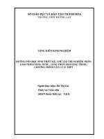 Hướng dẫn học sinh thiết kế, chế tạo thí nghiệm phần giao thoa sóng nước, giao thoa ánh sáng trong chương trình vật lý 12  