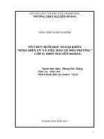 Tổ chức buổi học ngoại khóa “ sóng điện từ và việc bảo vệ môi trường” – lớp 12 THPT nguyễn hoàng 