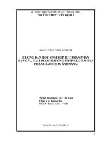 Hướng dẫn học sinh lớp 12 cơ bản phân dạng và nắm được phương pháp giải bài tập phần giao thoa ánh sáng 